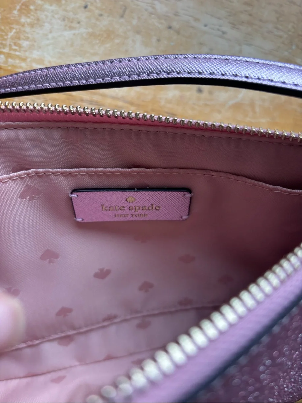 Kate Spade Rose Pink Glitter & Blush Crossbody Bag - Picture 9 of 12